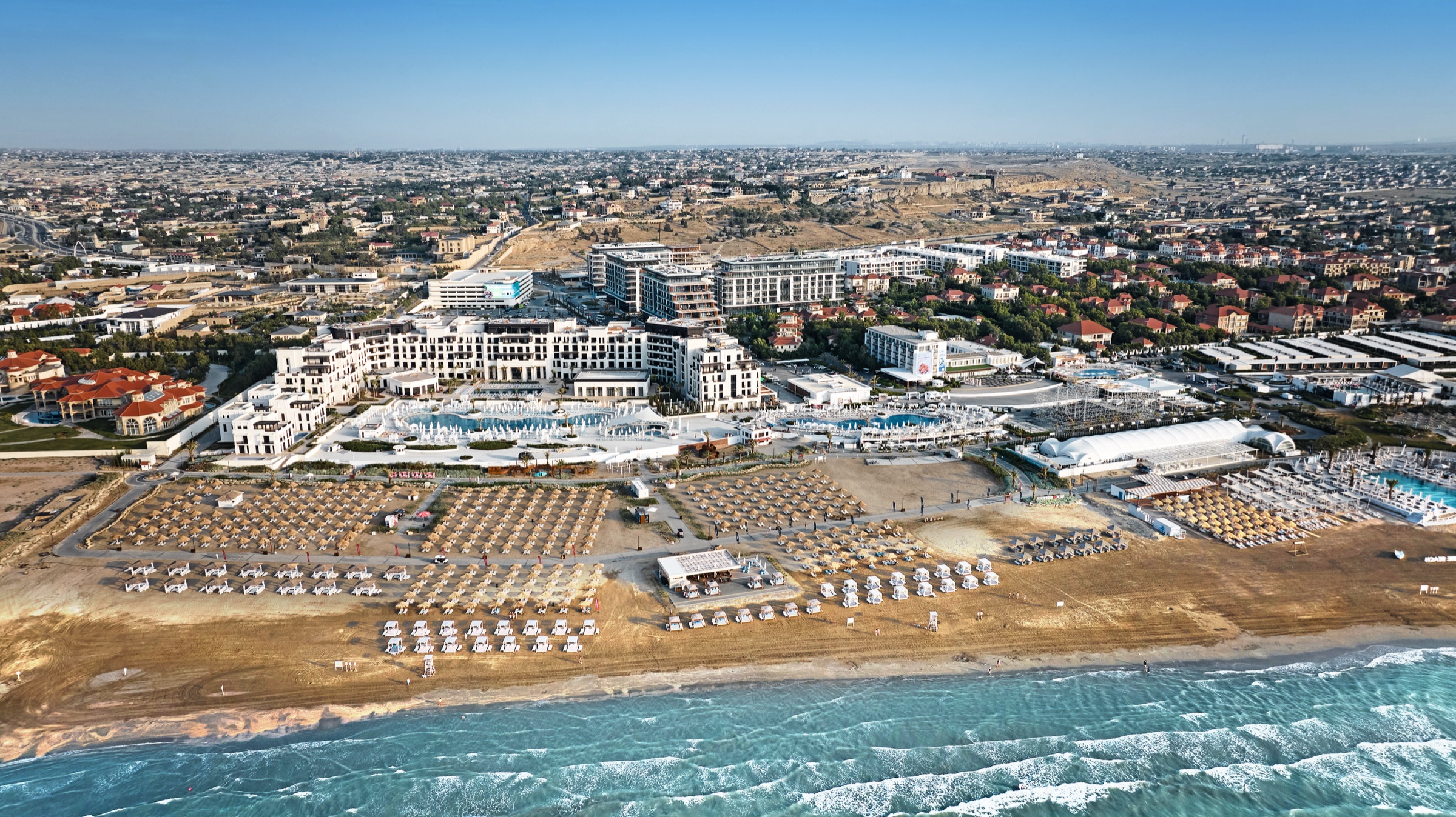 Sea Breeze — aerial view of the resort and beach